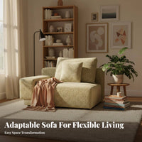Sectional Block Couch Customizable Combination Sectional Sectional with Ottoman Minimalist Design Double-Sided for Studio