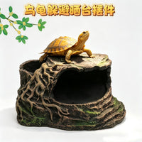 Turtle Basking Platform with Hideout and Climbing Ramp
