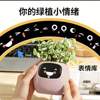 新品二代lvy情绪智能植物萌宠机器人智能花盆栽桌搭潮玩摆件批发