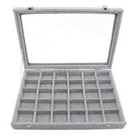 Medium/Large Jewelry Box with Lid, Ice Flower Velvet, for Necklaces, Rings, Earrings, Bracelets, Storage and Display