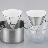 Cone Strainer Holder Stainless Steel Strainer with Strainer Cloths Wire Frame Conical Strainer Stand for Home Cooks, Chefs, Food Prep