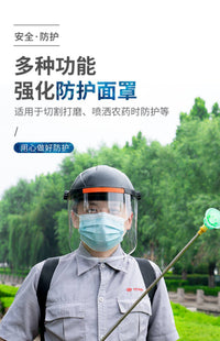打农药面罩防护面具护脸隔离全脸部切割面屏打磨防飞溅透明防护罩