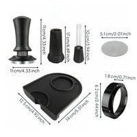 4 Pieces 51mm Espresso Tamper Bundle Stainless Steel Portafilter Accessory Kit