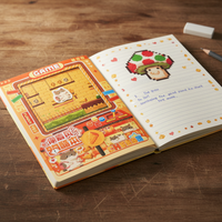 Pixel Parkour Mini Portable Notebook for Students and Girls, Decompression Stationery
