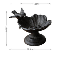 Cast Iron Foliage Feeder Outdoor Use Garden Decor Weather-Resistant for Yard