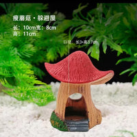 Cartoon Resin Mushroom House Aquarium Decoration