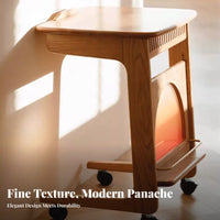 Wheeled Two-Shelf Stand Mobile Design End Table adaptable for Small areas