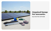Scratch-Safe Bristles Solar Panel Cleaning Kit Wet and Dry Use Solar Panel Cleaning Brush Kit Multi-Purpose Extendable Wash Mop Adjustable Angle Head for Homeowners, Business Owners, Professional Cleaners, Rooftop, Home Exterior, Commercial Properties
