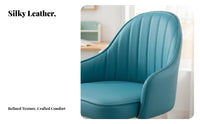 Upholstered Rolling Chair Comfortable for Long Sitting Desk Seat Modern Design