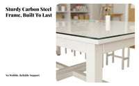 Kindergarten Glass Craft Station Firm Table and Sturdy Kids Group Craft Table Kids Learning Desk for Students, Teachers, Playroom, Home, Homework