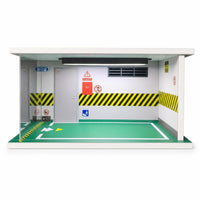 1:24 Scale Model Car Display Case with LED Light Printed Model Car Display Case with Parking Slots Realistic Parking Lot Diorama Clear for Photography