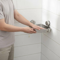 Suction Cup Corner Shelf Large Capacity No Shower Organizer Heavy Duty