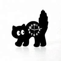 Cartoon Cat Timepiece Clock Decorative Acrylic Wall Clock Cute for Bedroom, Study, Cafe