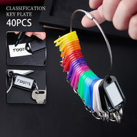 40 Colorful Key Tags for Key Organization