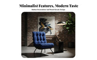 Upholstered Armchair Italian design Upholstered Tub Chair Minimalist Design Retro Look for Bedroom, Home Office, study alcove