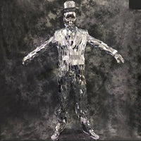 Mirror Man Costume Reflective Sequins Performance Suit for Dance Shows and Bar Performances Unisex