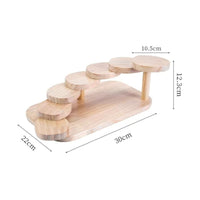 Wooden Tiered Riser Display Stand Stable Stepped Display Stage Tableware for Hosts, Buffet