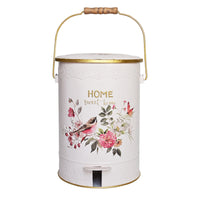 Trash Can with Pedal Decorative Pedal Bin Rustic Design Wastebasket for Kitchen