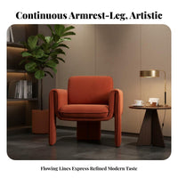 Upholstered Barrel Chair Ergonomic Backrest accent Seating Spacious Design No Assembly Required for Interior Designers, Bedroom