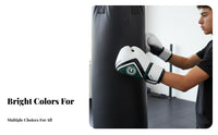Wrist Support Muay Thai Training Gloves Thickened Padding Muay Thai Gloves Shock Absorbing Combat Sports Gear Long-Lasting PU Leather for Children, Young Adults, Women