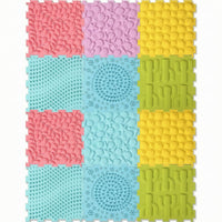 12 Pieces Foot Textured Massage Puzzle Mat Textured Floor Panel Tile for Kids