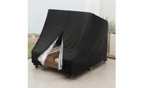 Waterproof Double Chaise Lounge Cover Heavy Duty Chaise Cover with Zipper Weatherproof Weather Resistant for Poolside, Backyard, Deck