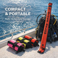 Surface Marker Buoy Scuba Diving, Marker Buoy High Visibility, Diving Surface Ma #variant:Orange Red