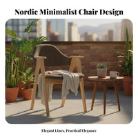 Textile Dining Armchair Nordic Decor Theme Upholstered Armchair Minimalist Design With Armrests for Living Room, Bedroom