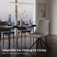 Upholstered rotate Chair Modern Design rotate Chair with X-Frame Legs Ergonomic Backrest No casters for Adults, Kitchen, Bedroom
