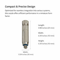 Brass Misting Nozzle, Industrial Fine Mist Spray Head, Greenhouse Lawn Misting N #variant:TW1010 Nozzle
