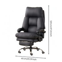 Reclining Office Chair Rolling Casters Chair with Footrest Swivel Seating Furniture for Enthusiasts