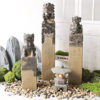 Faux Stone Pillar Garden Ornament
