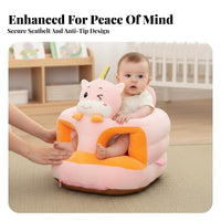 Plush Creature Sit-up Trainer Upright Seating Support Toddler Sofa for Living Room