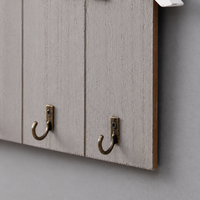 Wooden Key Holder, Wall Mounted Key Hanger for Hallway, Modern Minimalist Screw Mount Key Rack, Building-Shaped Home Decor