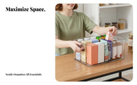 Clear container with Handles adaptable Organizer container sturdy Construction