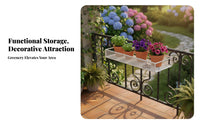 Tiered Railing Planter Weather Resistant Railing Planter Basket Large Capacity