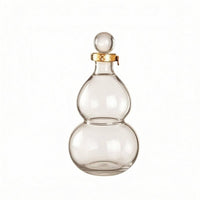 Transparent Glass Wine Bottle Glossy Finish Drinkware Narrow Neck