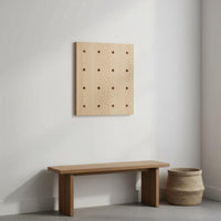 Wooden Pegboard Organizer Solid Wood Wall Mounted Pegboard Shelf Versatile Design Decorative Hole Board for Students, Entryway, Office