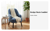 Upholstered Wooden Armchair Nordic Design Upholstered Armchair with Wooden Frame Leisure Aesthetic Comfortable Padding