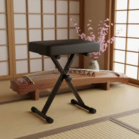 Folding Piano Bench Foldable Adjustable Piano Bench Space-Saving Furniture for Pianists, Home Practice