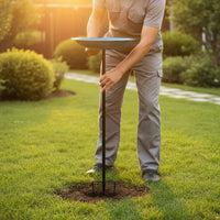 Metal Bird Bath Stake Vintage Design Garden Decor Easy Assembly for Yard