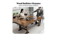 Elegant Aesthetic Chinese Design Tea Ceremony Table Mortise and Tenon Joinery Room Furniture Multi-Functional Design Water Drainage Feature for Office Professionals, Homeowners, Gift Givers