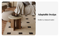 Round Pedestal Table Natural Imperfection Aesthetic Design Round Pedestal Stand Minimalist Aesthetic Space-Saving Size