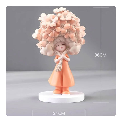 Cute Girl Figurine Gift Idea Shelf Sitter Figurine Resin Material for TV Cabinet