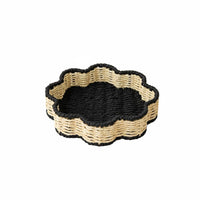 2 Pieces Paper Rope Basket Natural Look Rattan Tray Basket Eco-Friendly