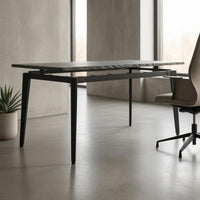 Welded Steel Table Legs Cross-Braced Square Desk Legs Furniture Part Heavy Duty Home Hardware Industrial Style