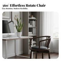 Wheeled Wooden Study Chair Curved spinerest Household Furniture for Professionals