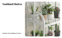 Three-Tier Plant Stand Multi-Functional Three-Tier Rolling Planter Shelf Strong Load-Bearing Sturdy Duty for Living Room, Patio