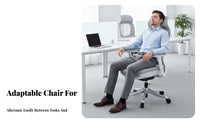 Reclining Chair with Leg Rest High spine assist premium Seat 360-Degree rotating Adjustable Height for Study Room, Gaming Setup