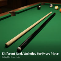 Black Section Billiard Cue Stick Tapered Solid Wood Cue Leather Tip